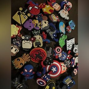 Marvel/DC Croc charms
